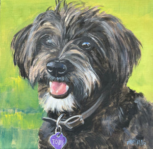 "Toby" 12 x 12" oil (commission)