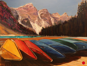 Canoes For You, 24 x 30" Acrylic