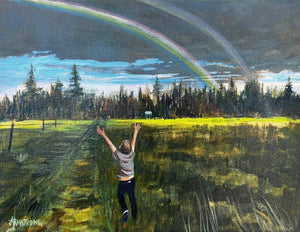 Chasing Rainbows, 9 x 12” oil (Commission)