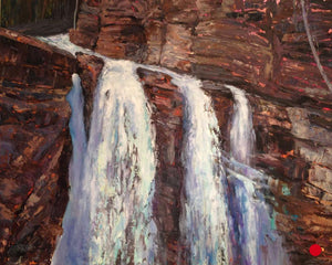 Towering Falls, 24 x 30" Acrylic