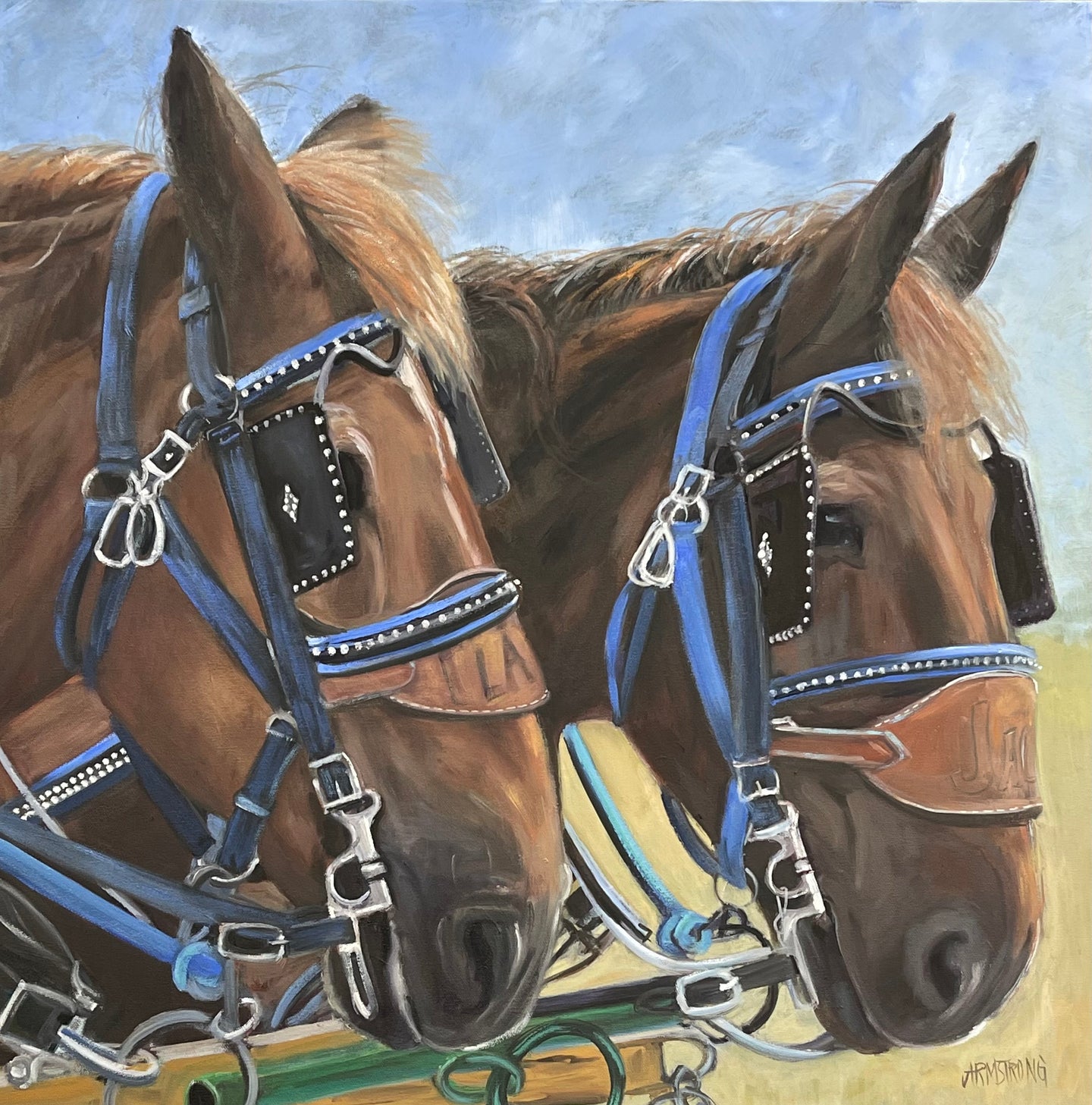 “Hold Your Horses” 24 x 24” oil