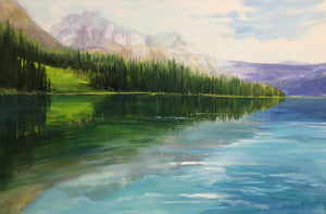 Emerald Lake Serenity, 24 x 36” oil